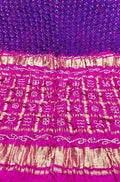 Purple And Pink Checks Bandhani Gajji Silk Gharchola Saree - Luxurion World