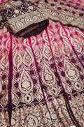Purple Banarasi Bandhani Pure Georgette Unstitched Lehenga Set - Luxurion World