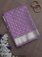 Purple Banarasi Organza Dupatta - Luxurion World