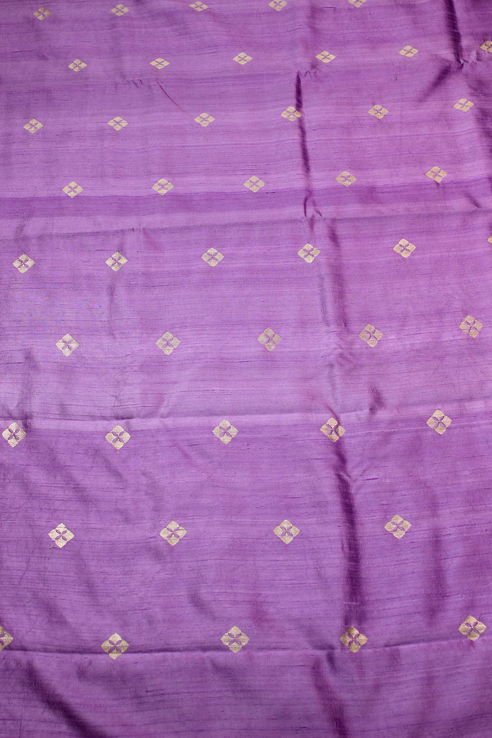 Purple Banarasi Pure Raw Silk Booti Design Fabric ( 1 Mtr ) - Luxurion World
