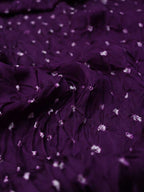 Purple Bandhani Modal Silk Dupatta - Luxurion World