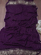 Purple Bandhani Modal Silk Dupatta - Luxurion World