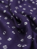Purple Digital Printed Georgette Bandhani Design Fabric ( 2.5 Mtr ) - Luxurion World