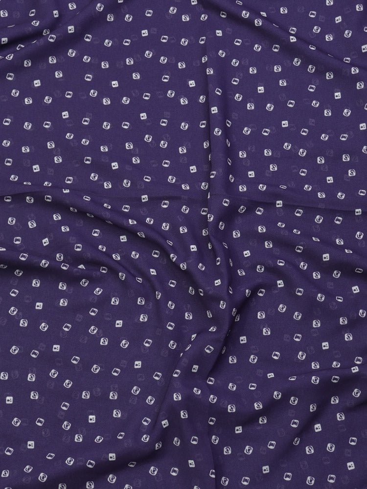Purple Digital Printed Georgette Bandhani Design Fabric ( 2.5 Mtr ) - Luxurion World
