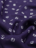 Purple Digital Printed Georgette Bandhani Design Fabric ( 2.5 Mtr ) - Luxurion World