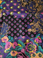Purple Digital Printed Velvet Fabric (1Mtr) - Luxurion World
