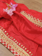 Stunning Purple Gota Patti Georgette Saree for Elegant Occasions - Luxurion World