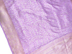 Purple Handloom Banarasi Pure Katan Silk Sona Roopa Saree - Luxurion World