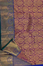 Purple Handloom Kanjeevaram Pure Silk Saree - Luxurion World