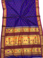 Purple Handloom Paithani Pure Silk Saree - Luxurion World