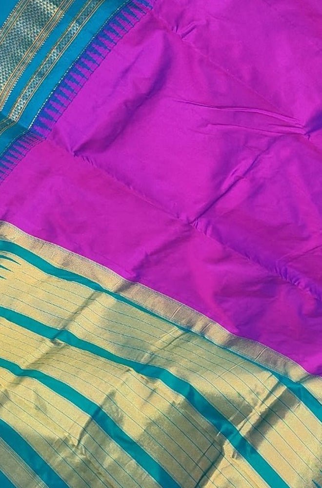 Purple Ilkal Pure Silk Saree - Luxurion World