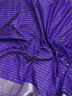 Elegant Blue Kanjeevaram Silk Checks Saree: Traditional Charm with a Modern Twist - Luxurion World