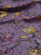 Purple Pen Kalamkari Pure Silk Dupatta - Luxurion World