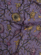 Purple Pen Kalamkari Pure Silk Dupatta - Luxurion World