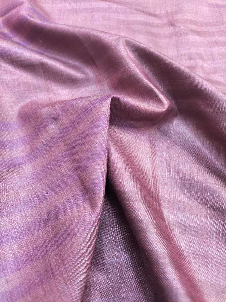 Purple Plain Bhagalpur Silk Fabric ( 1 Mtr ) - Luxurion World