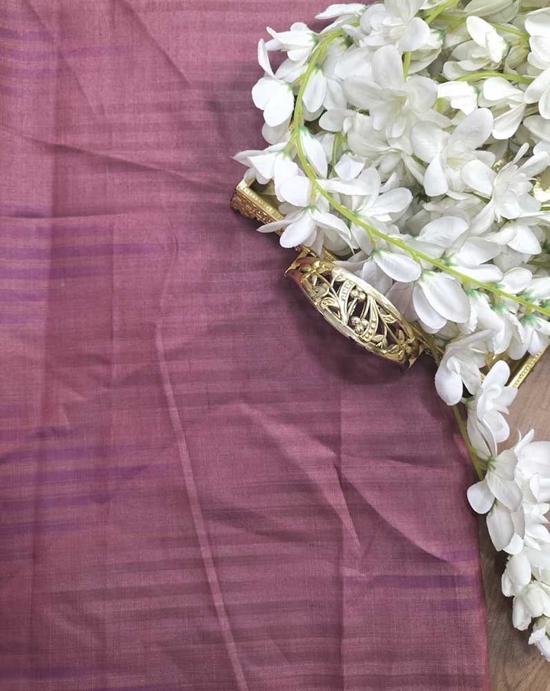 Purple Plain Bhagalpur Silk Fabric ( 1 Mtr ) - Luxurion World