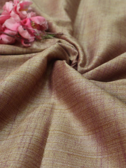 Purple Plain Pure Linen Silk Fabric ( 0.75 Mtr ) - Luxurion World