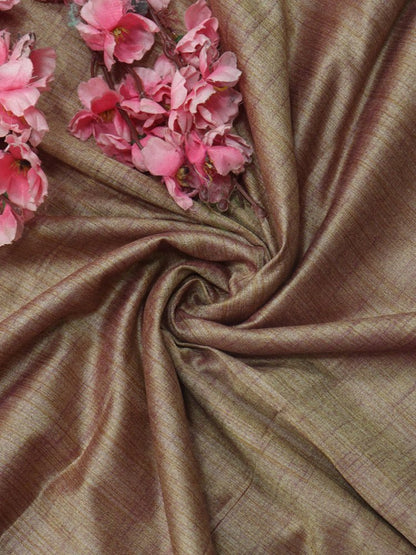 Purple Plain Pure Linen Silk Fabric ( 0.75 Mtr ) - Luxurion World