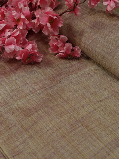 Purple Plain Pure Linen Silk Fabric ( 1 Mtr )