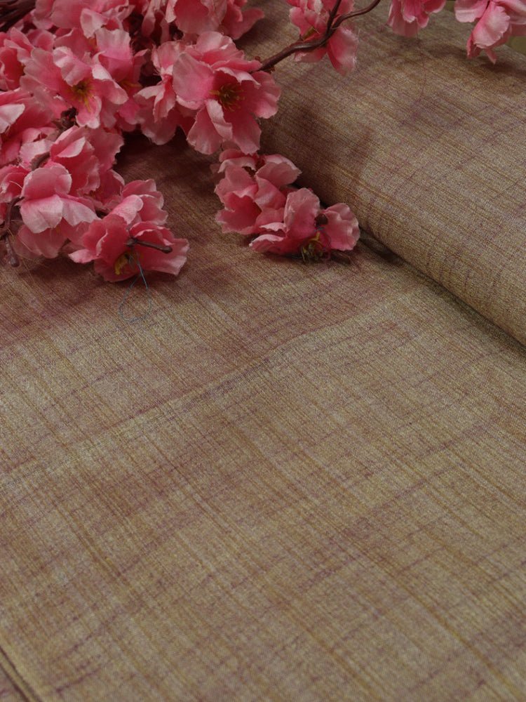 Purple Plain Pure Linen Silk Fabric ( 0.75 Mtr ) - Luxurion World