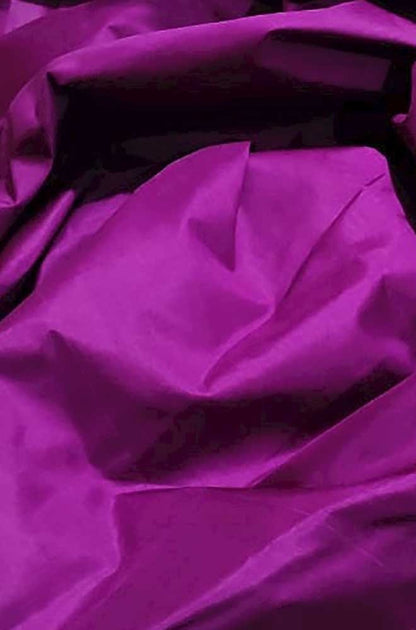 Purple Plain Pure Silk Fabric ( 1 Mtr )