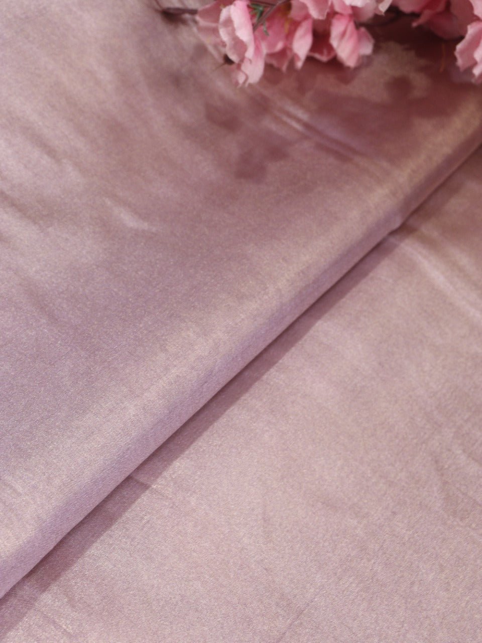 Purple Plain Soft Tissue Katan Silk Fabric ( 1 Mtr ) - Luxurion World