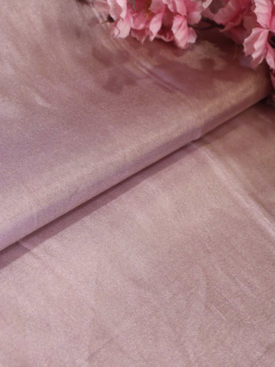 Purple Plain Soft Tissue Katan Silk Fabric ( 1 Mtr ) - Luxurion World