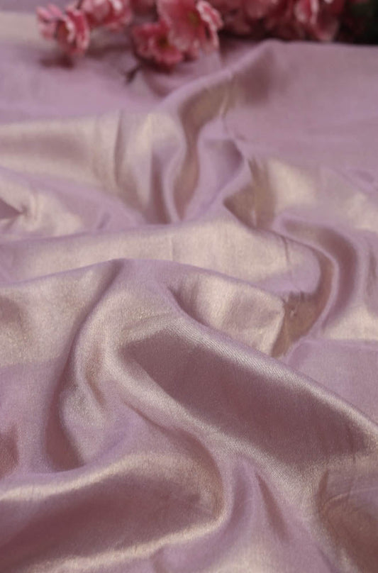 Purple Plain Soft Tissue Katan Silk Fabric ( 1 Mtr )