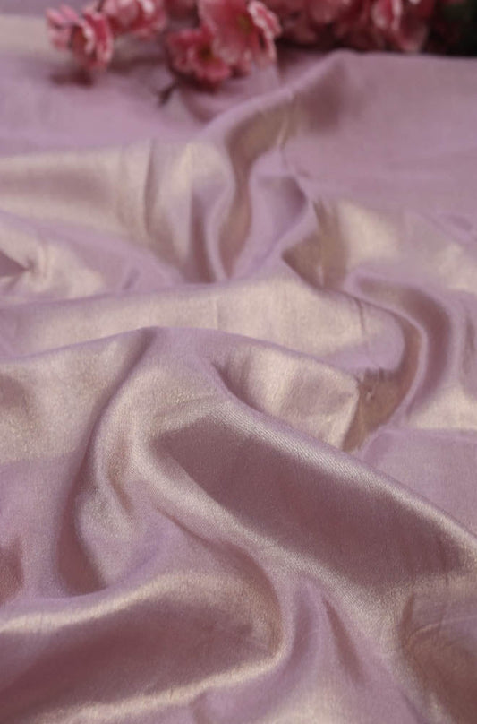 Purple Plain Soft Tissue Katan Silk Fabric ( 1 Mtr ) - Luxurion World
