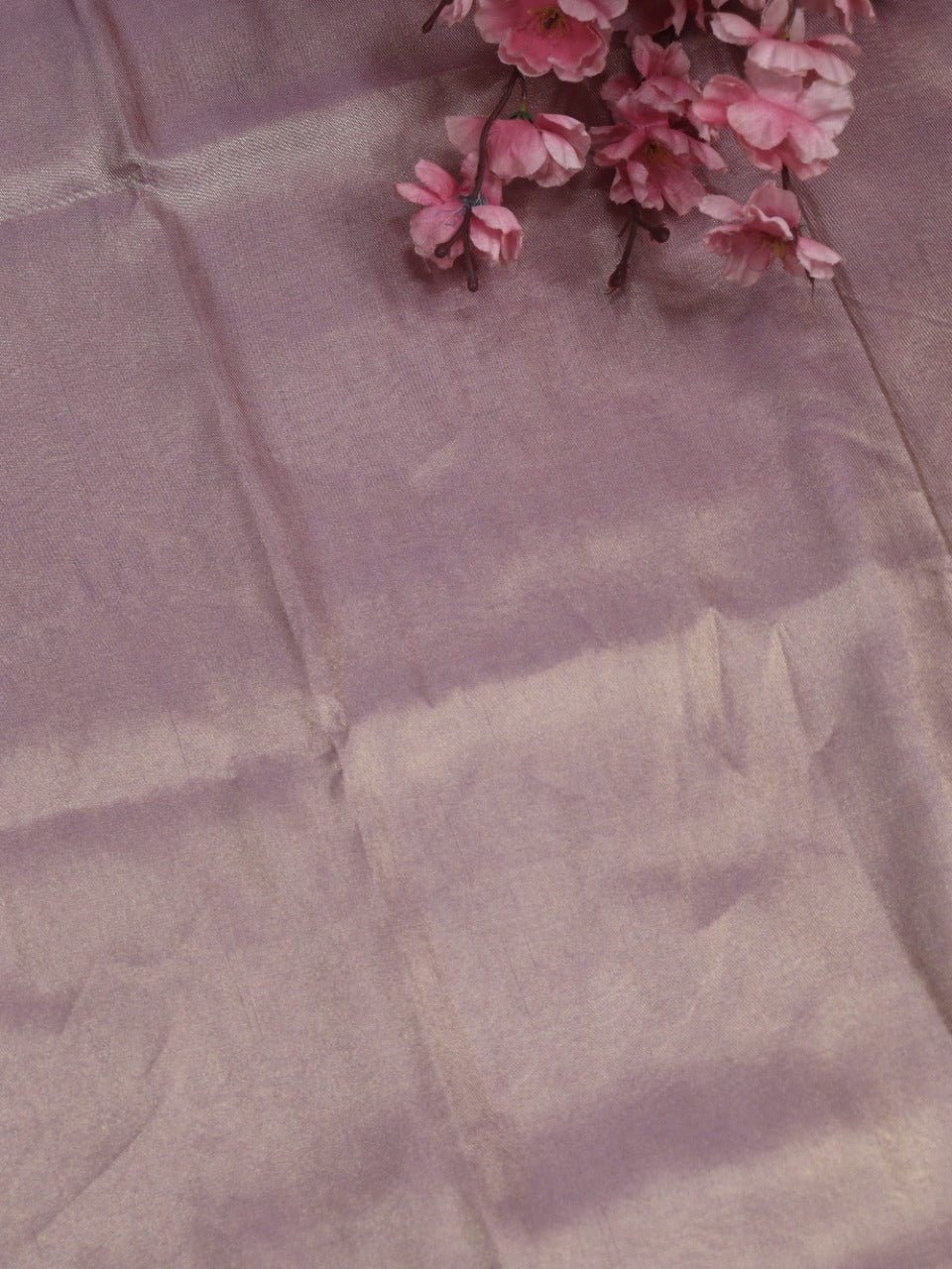 Purple Plain Soft Tissue Katan Silk Fabric ( 1 Mtr )