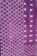 Purple Shibori Cotton Silk Two Piece Unstitched Suit Set - Luxurion World