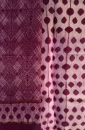 Purple Shibori Cotton Silk Two Piece Unstitched Suit Set - Luxurion World