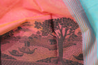 Red Banarasi Chanderi Silk Ghat Design Dupatta - Luxurion World