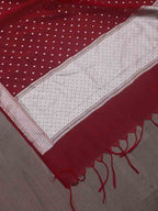 Red Banarasi Organza Dupatta - Luxurion World