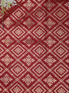 Red Banarasi Silk Fabric ( 1 Mtr ) - Luxurion World