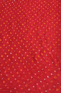Red Bandhani Cotton Silk Fabric (  1 Mtr ) - Luxurion World