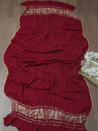 Red Bandhani Modal Silk Dupatta - Luxurion World