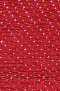 Red Bandhani Pure Gajji Silk Fabric ( 1 Mtr ) - Luxurion World