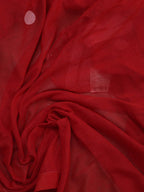 Red Bengal Cotton Polka Dots Saree - Luxurion World