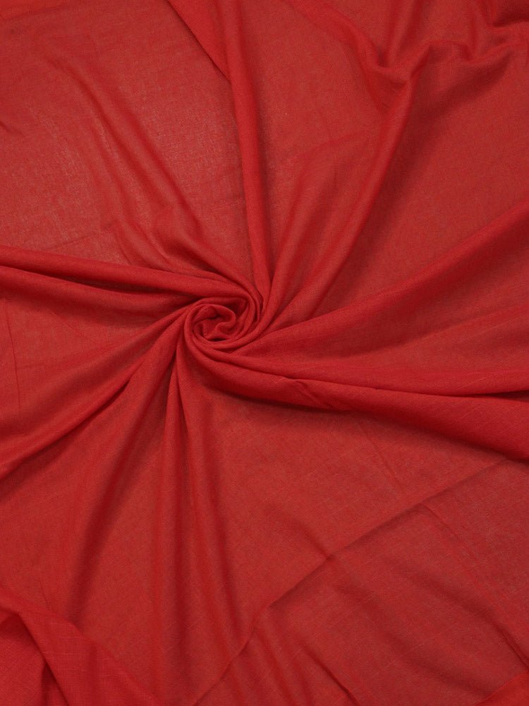 Red Bengal Cotton Polka Dots Saree - Luxurion World