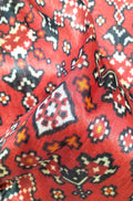 Red Digital Printed Tussar Silk Patola Design Fabric ( 1 Mtr ) - Luxurion World