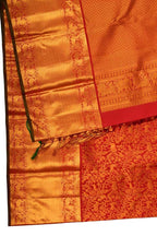 Red Handloom Kanjeevaram Pure Silk Saree - Luxurion World