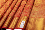 Red Handloom Kanjeevaram Pure Silk Saree - Luxurion World