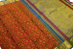 Red Handloom Kanjeevaram Pure Silk Saree - Luxurion World