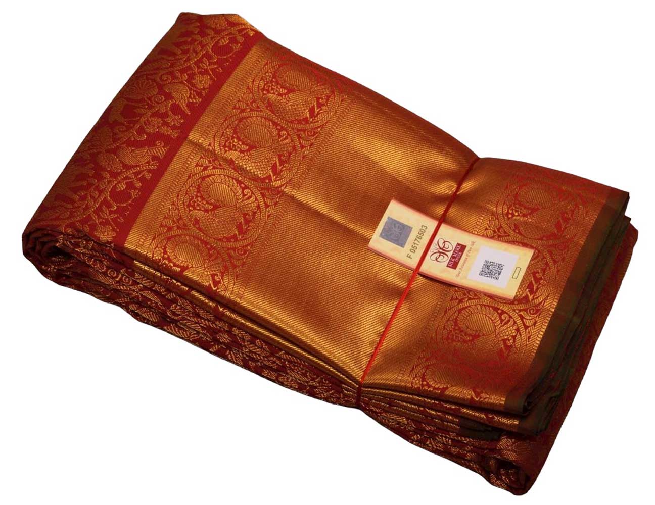 Red Handloom Kanjeevaram Pure Silk Saree - Luxurion World