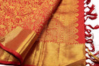 Red Handloom Kanjeevaram Pure Silk Saree - Luxurion World