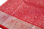 Red Handloom Kanjeevaram Pure Silk Saree - Luxurion World