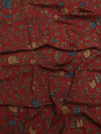 Stunning Red Pen Kalamkari Pure Silk Dupatta for Elegant Style - Luxurion World