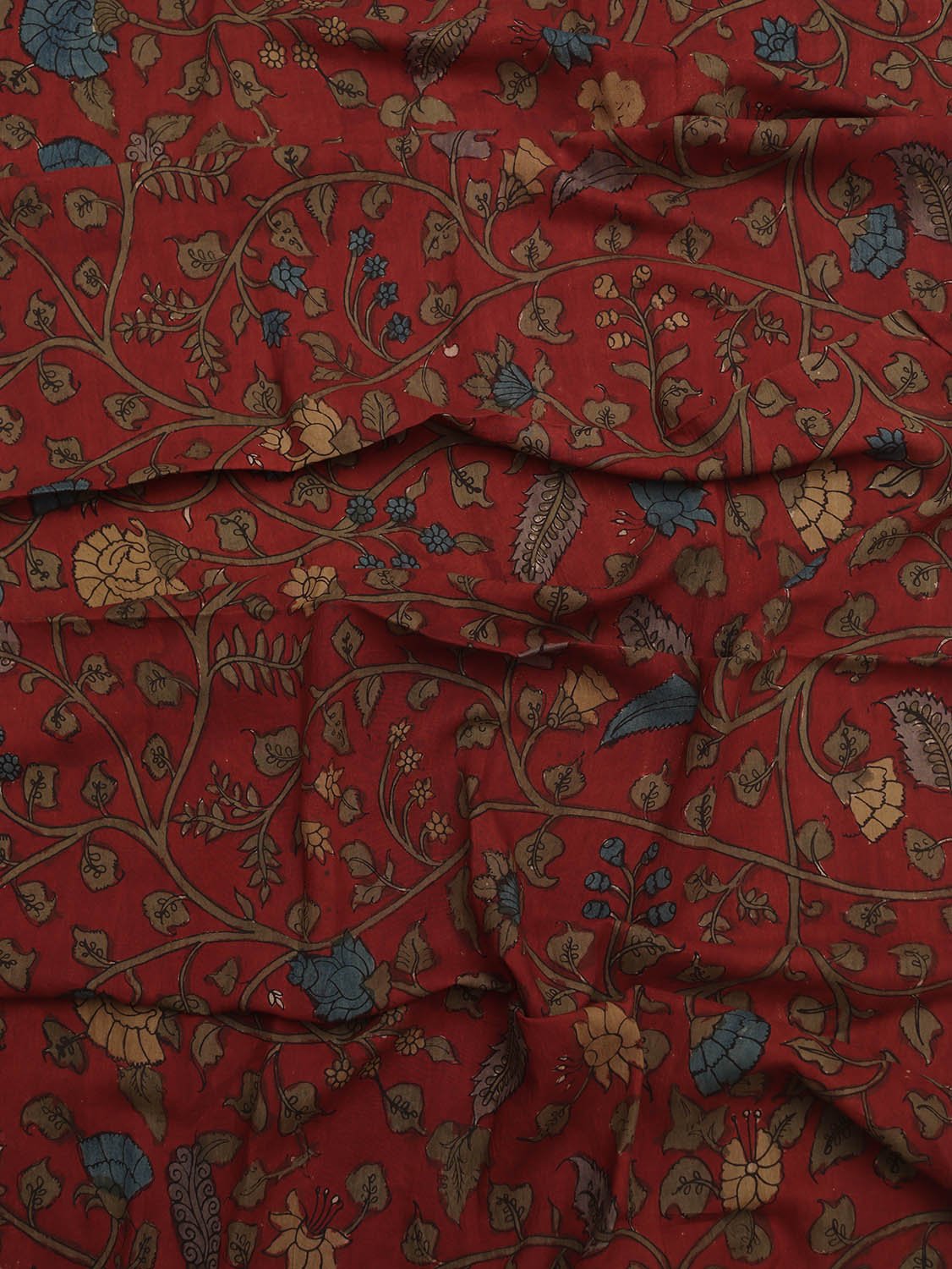 Stunning Red Pen Kalamkari Pure Silk Dupatta for Elegant Style - Luxurion World