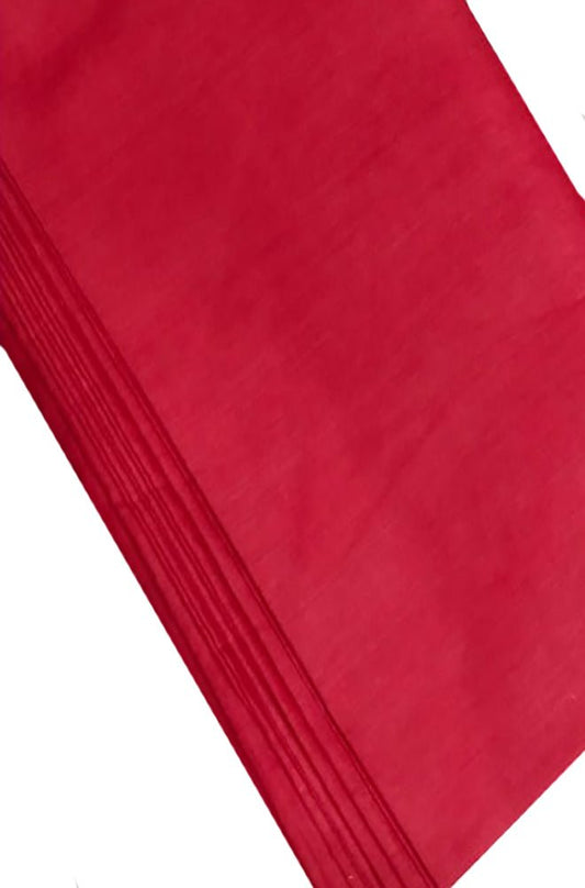 Red Plain Pure Linen Fabric ( 1 Mtr ) - Luxurion World